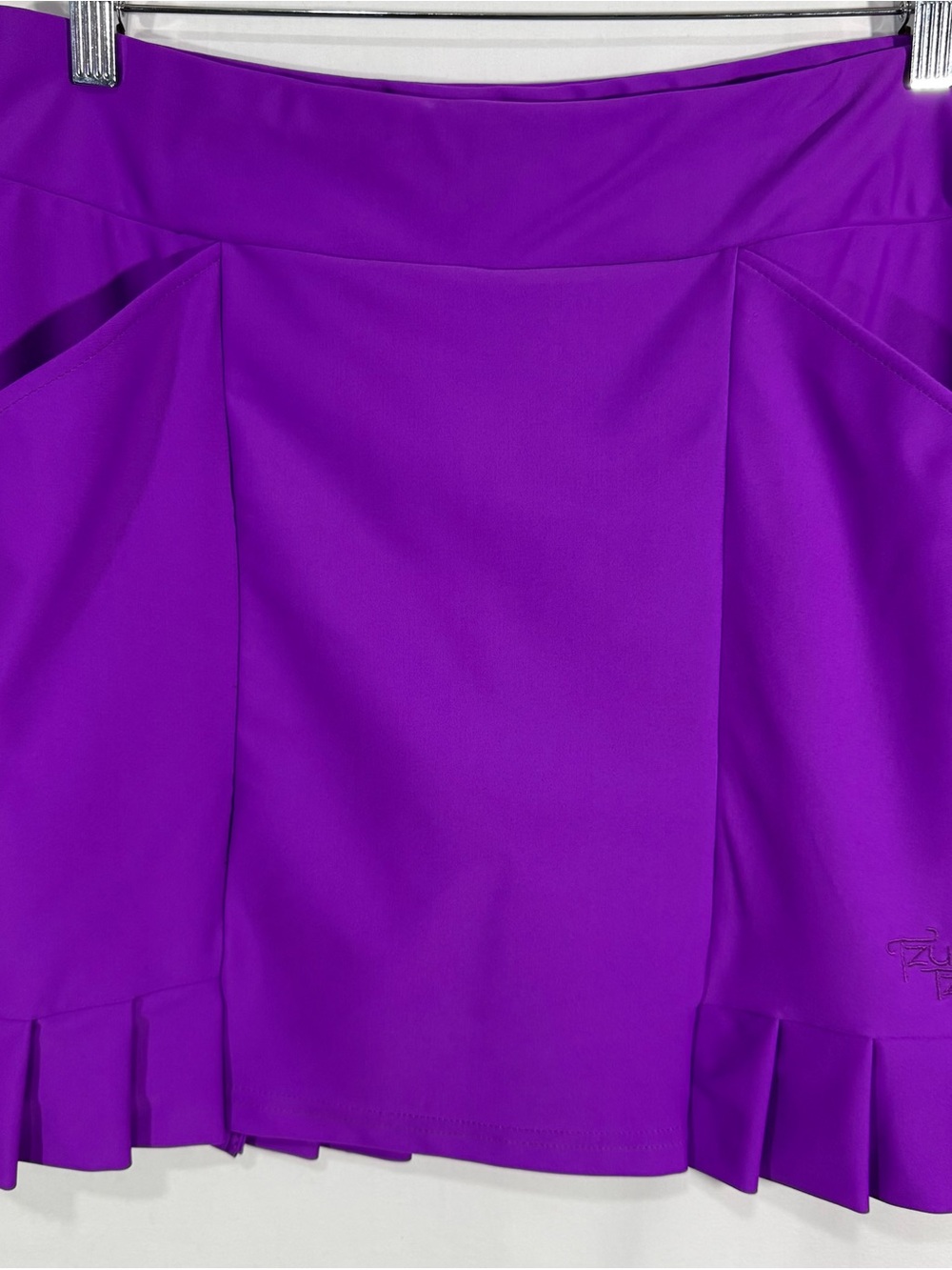 Tzu Tzu Electric Purple Pleated-Hem Mini Skirt Dress